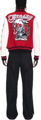 OFF-WHITE 紅色拼布設計長袖飛行外套 OMJA122F24LEA0012503 Lookbook OFF-WHITE 紅色拼布設計長袖飛行外套 OMJA122F24LEA0012503