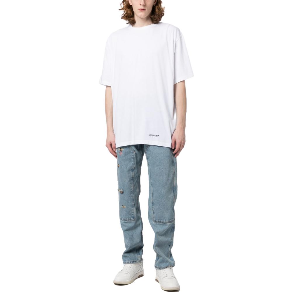 Lookbook OFF-WHITE  Short Sleeve T-Shirt with Logo Print. OMAA038S23JER0070110