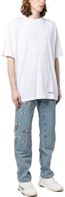 OFF-WHITE Short Sleeve T-Shirt with Logo Print. OMAA038S23JER0070110 Shop OFF-WHITE Short Sleeve T-Shirt with Logo Print. OMAA038S23JER0070110