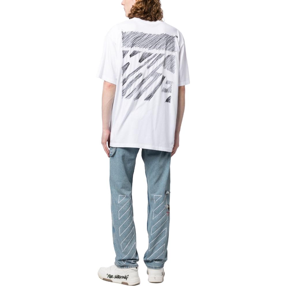 Purchase OFF-WHITE  Short Sleeve T-Shirt with Logo Print. OMAA038S23JER0070110