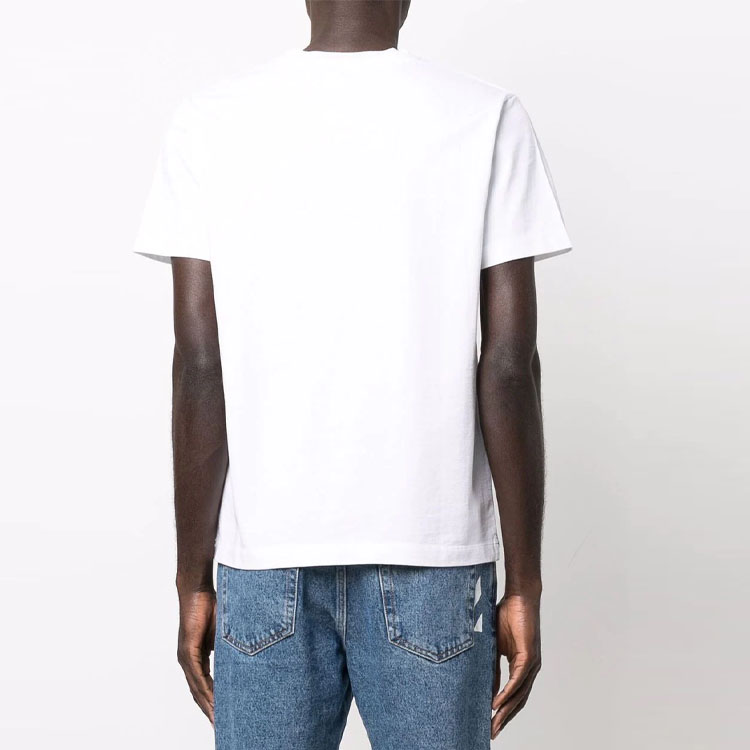 OFF-WHITE  Slim Fit Logo Print White Short Sleeve T-Shirt OMAA027C99JER0090110 圖 4