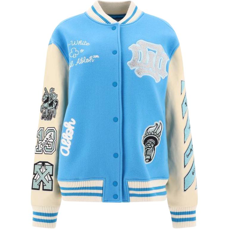 OFF-WHITE  Two-Tone Button Jacket Light Blue OWEK003S23FAB0014401