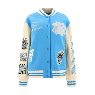 OFF-WHITE Two-Tone Button Jacket Light Blue OWEK003S23FAB0014401