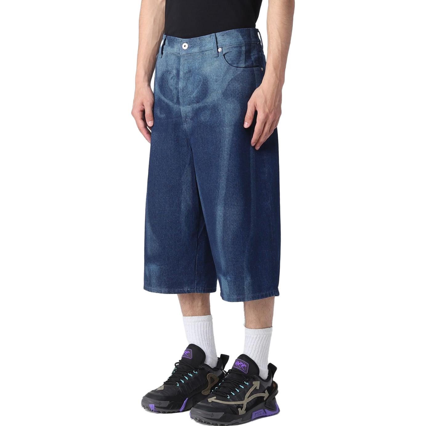 Purchase OFF-WHITE Jeans Denim Biru Wide-Leg Gradient Washed OMYC016S23DEN0016900