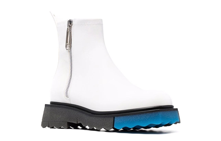 Order Off-White 'Boot Tumit Tinggi Kulit Putih' OMID004F21LEA0010145