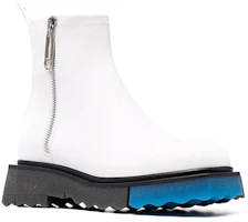 Order OFF-WHITE 皮革 時尚百搭粗跟短靴 白色