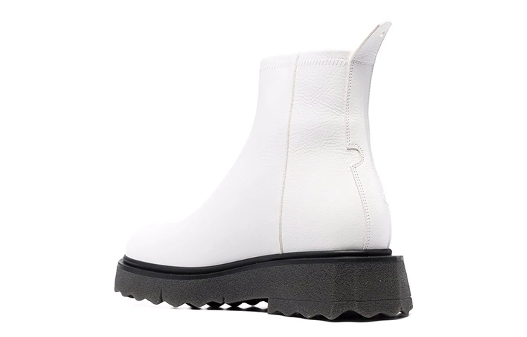 Lookbook Off-White 'Boot Tumit Tinggi Kulit Putih' OMID004F21LEA0010145