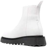 Lookbook OFF-WHITE 皮革 時尚百搭粗跟短靴 白色