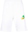 Buy OFF-WHITE Shorts Blancos Ajuste Holgado Flecos Estampado de Letras OMCI006S23FLE0020184