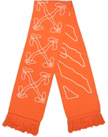Off-White Abstract Arrow Scarf Orange/White