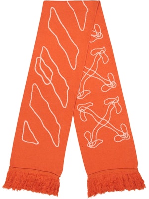 Off-White Selendang Panah Abstrak Jingga/Putih Order Off-White Selendang Panah Abstrak Jingga/Putih