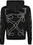 Order Sudadera con Capucha Off-White Flechas Abstractas Bordadas Negro/Blanco