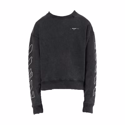 Off-White Abstract Arrows Embroidered Sweatshirt Black/White