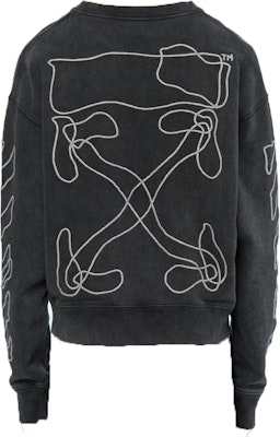 Off-White Abstract Arrows Embroidered Sweatshirt Black/White Order Off-White Abstract Arrows Embroidered Sweatshirt Black/White
