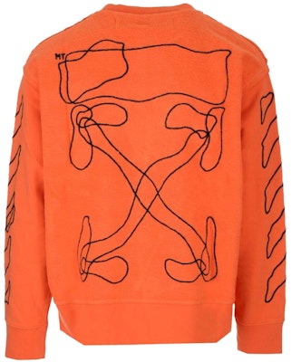 Off-White Abstract Arrows Embroidered Sweatshirt Orange/Black Order Off-White Abstract Arrows Embroidered Sweatshirt Orange/Black