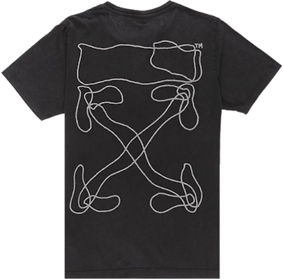 Off-White Abstract Arrows Embroidered T-Shirt Black/White Order Off-White Abstract Arrows Embroidered T-Shirt Black/White