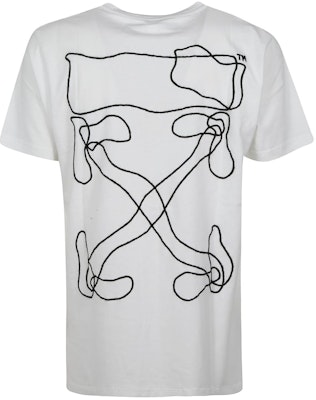 Off-White Baju T Naluri Anak Panah Sulam Putih/Hitam Order Off-White Baju T Naluri Anak Panah Sulam Putih/Hitam