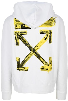 Off-White Acrylic Arrows Hoodie White/Yellow Order Off-White Acrylic Arrows Hoodie White/Yellow