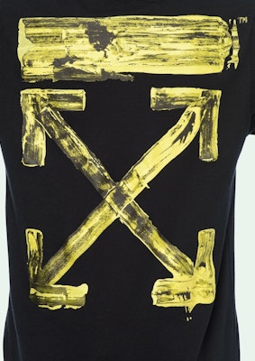 Off-White Acrylic Arrows S/S Tee Black/Yellow Lookbook Off-White Acrylic Arrows S/S Tee Black/Yellow