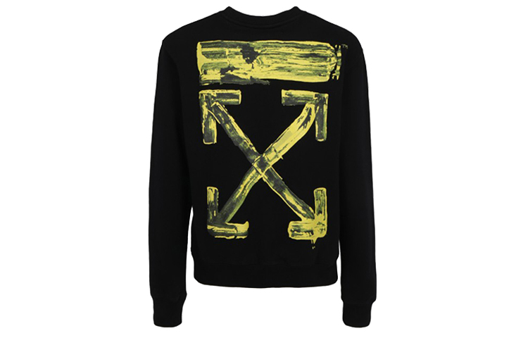 OFF-WHITE Acrylic Arrows Slim Crewneck Sweatshirt Black OMBA025F19E300101060