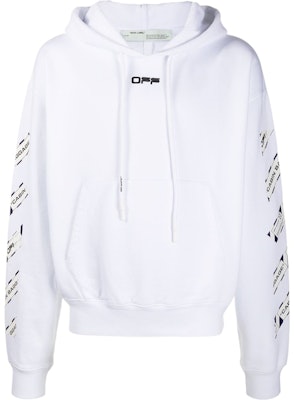 Off-White Airport Tape Arrows Diag Hoodie White Buy Off-White Airport Tape Arrows Diag Hoodie White