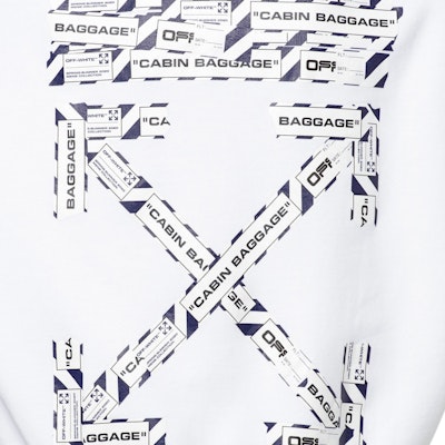 Off-White Airport Tape Arrows Diag Hoodie White Order Off-White Airport Tape Arrows Diag Hoodie White