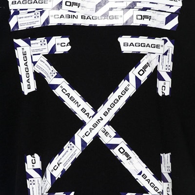 Off-White Airport Tape Arrows Diag Over Hoodie Black/Multicolor Lookbook Off-White Airport Tape Arrows Diag Over Hoodie Black/Multicolor