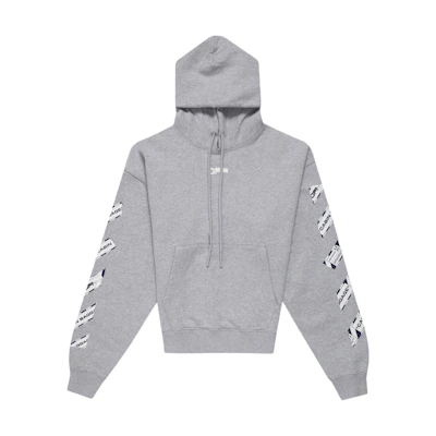 Off-White Airport Tape Arrows Diag Over Hoodie Melange Grey/Multicolor
