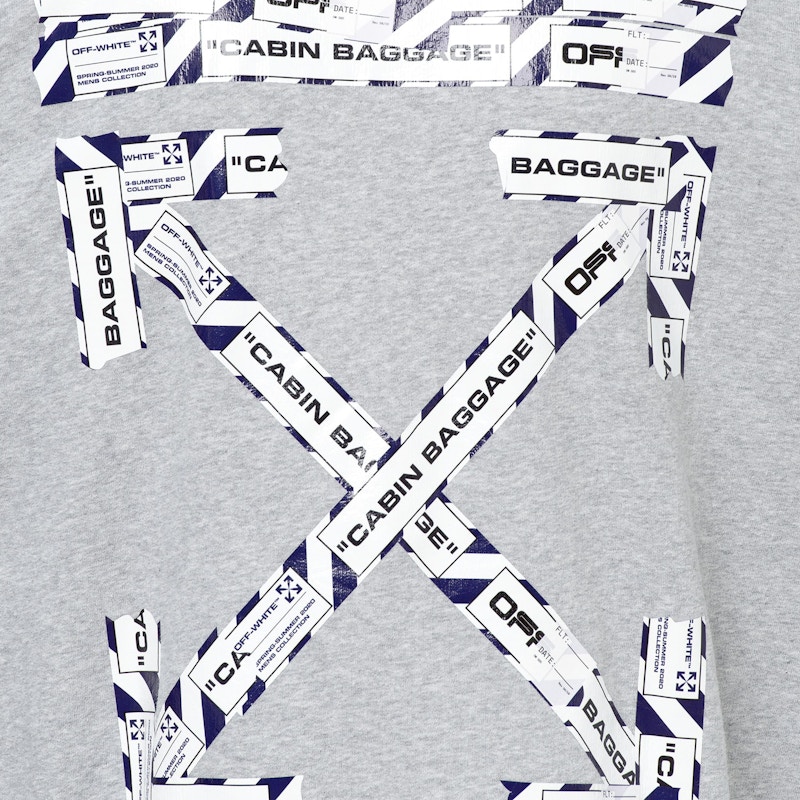 Off-White Airport Tape Arrows Diag Over Hoodie Melange Grey/Multicolor 圖 3