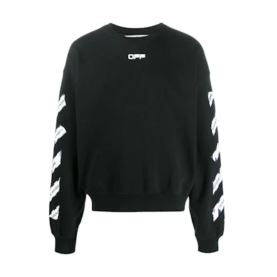 Off-White Airport Tape Arrows Diag Sweatshirt Black
