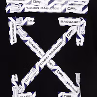 Lookbook 黑色 Off-White 機場膠帶箭頭診斷長袖上衣