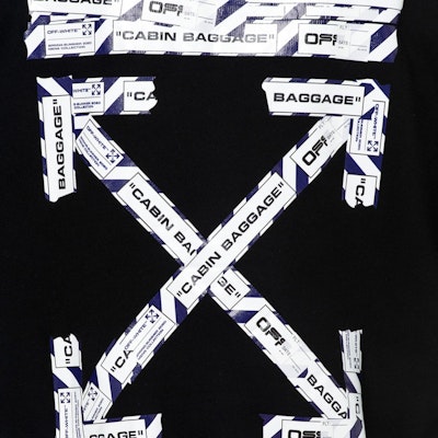 Off-White Airport Tape Arrows Diag Sweatshirt Black Lookbook Off-White Airport Tape Arrows Diag Sweatshirt Black