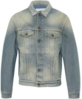 Off-White Airport Tape Denim Jacket Vintage Wash Multicolor Off-White Airport Tape Denim Jacket Vintage Wash Multicolor
