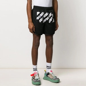 Seluar Pendek Off-White Airport Tape Mesh Hitam/Multicolor OMCI005S201010031088 Lookbook Seluar Pendek Off-White Airport Tape Mesh Hitam/Multicolor OMCI005S201010031088