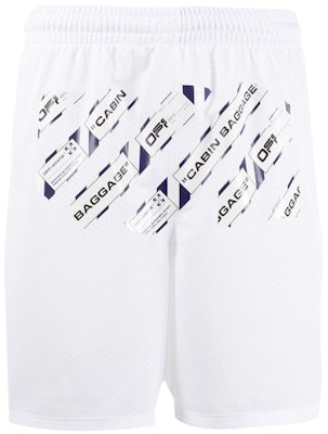 Off-White Airport Tape Mesh Shorts White/Multicolor Buy Off-White Airport Tape Mesh Shorts White/Multicolor