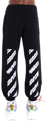 Off-White Airport Tape Short Sweatpants Black/Beige Order Off-White Airport Tape Short Sweatpants Black/Beige