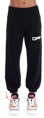 Off-White Airport Tape Short Sweatpants Black/Beige Lookbook Off-White Airport Tape Short Sweatpants Black/Beige