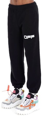 Off-White Airport Tape Short Sweatpants Black/Beige Shop Off-White Airport Tape Short Sweatpants Black/Beige