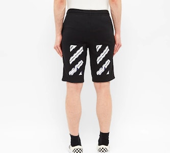 Off-White Airport Tape Sweatshort Hitam/Multicolor OMCI006S20E300031088 Lookbook Off-White Airport Tape Sweatshort Hitam/Multicolor OMCI006S20E300031088