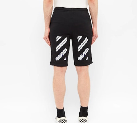 Off-White Airport Tape Sweatshort Black/Multicolor Lookbook Off-White Airport Tape Sweatshort Black/Multicolor
