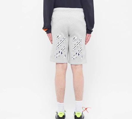Off-White Airport Tape Sweatshort Grey/Multicolor Lookbook Off-White Airport Tape Sweatshort Grey/Multicolor