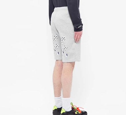 Off-White Airport Tape Sweatshort Grey/Multicolor Shop Off-White Airport Tape Sweatshort Grey/Multicolor