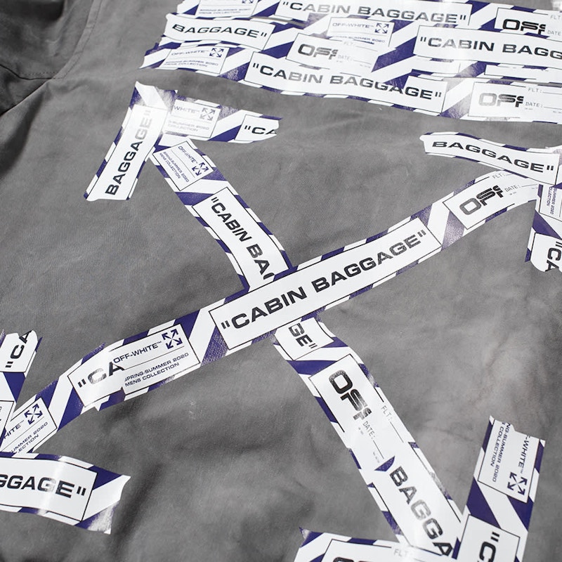 Order Jaket Varsity Off-White Airport Tape Hitam/Multicolor