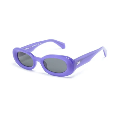 OFF-WHITE Amalfi Oval Sunglasses Purple/Grey (OERI087F23PLA0013707)