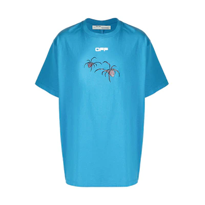 OFF-WHITE Arachno Arrow T-shirt Light Blue Loose Fit OMAA038S201850013088