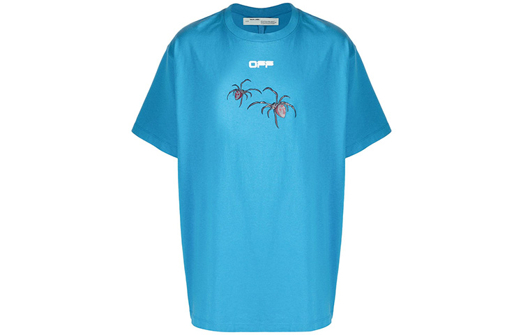 OFF-WHITE Arachno Arrow T-shirt Light Blue Loose Fit OMAA038S201850013088 圖 2