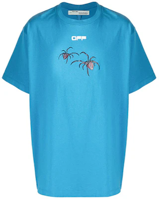 OFF-WHITE Arachno Arrow Kaos Biru Muda Loose Fit OMAA038S201850013088 Order OFF-WHITE Arachno Arrow Kaos Biru Muda Loose Fit OMAA038S201850013088