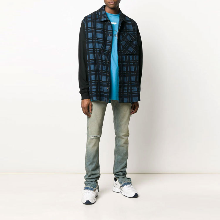 OFF-WHITE Arachno Arrow T-shirt Light Blue Loose Fit OMAA038S201850013088 圖 3