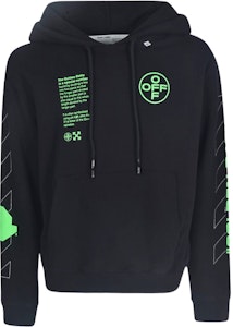 黑色/亮綠色Off-White拱形Incompiuto連帽衫 Buy 黑色/亮綠色Off-White拱形Incompiuto連帽衫