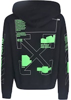 黑色/亮綠色Off-White拱形Incompiuto連帽衫 Order 黑色/亮綠色Off-White拱形Incompiuto連帽衫